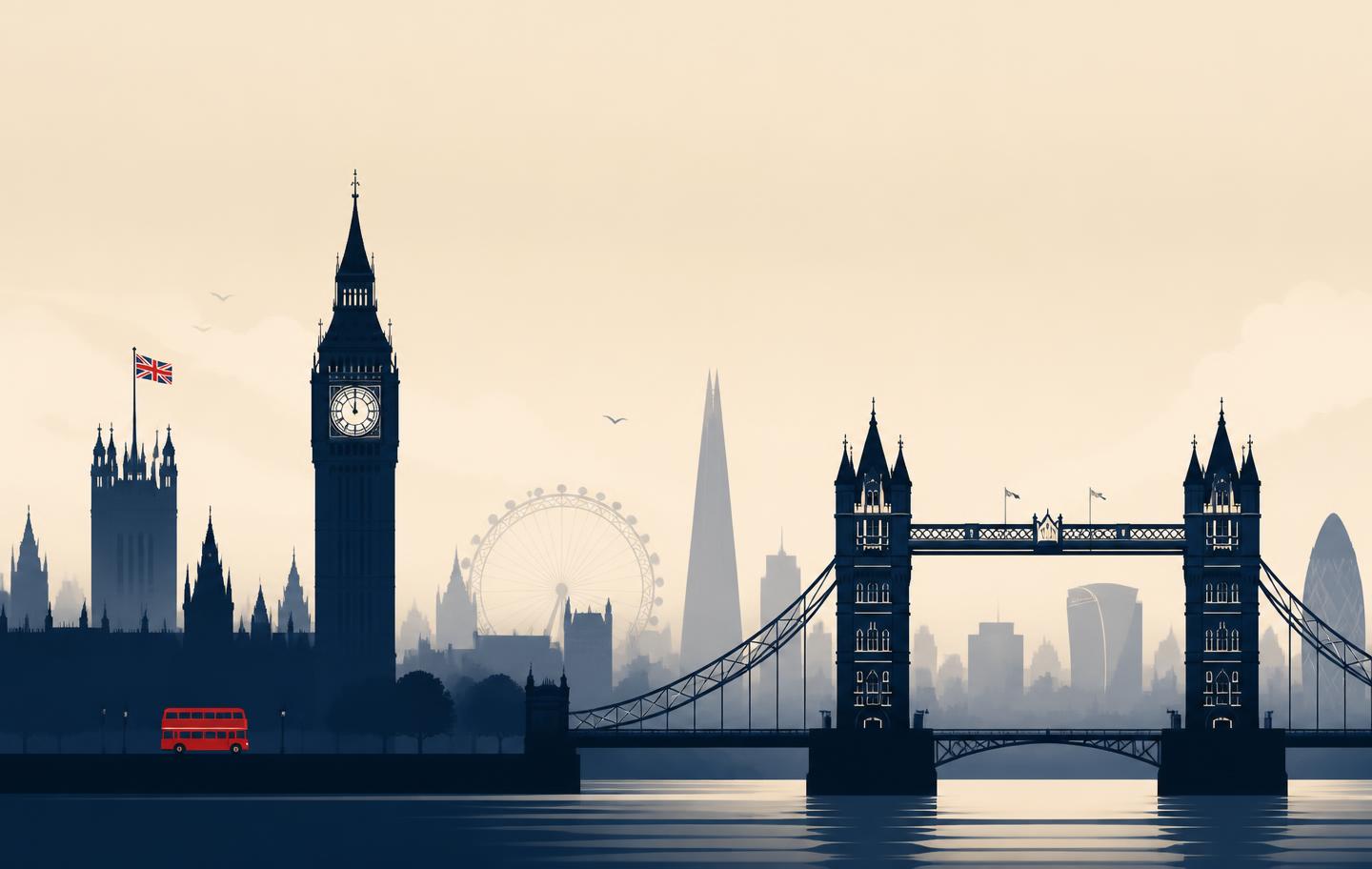 London skyline illustration
